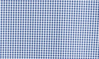 Mizzen + Main Mizzen+main Leeward Trim Fit Microcheck Performance Button-up Shirt In Blue