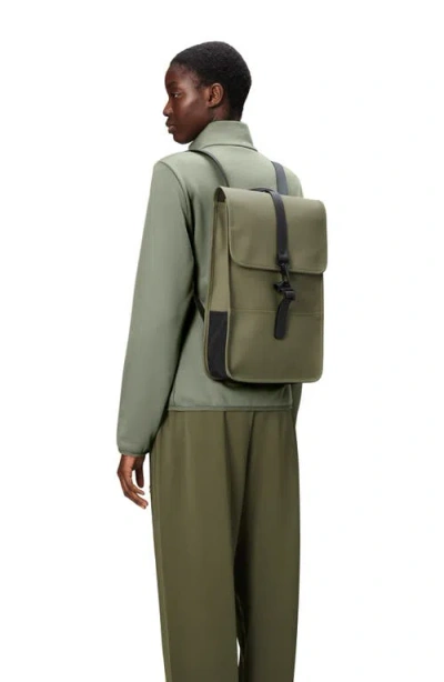 Rains Mini Waterproof Backpack In Green