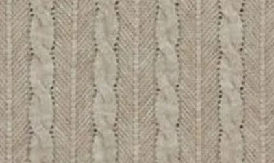 Reiss Tuscano Quarter Zip Cable Knit Sweater In Brown