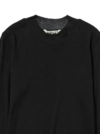 Auralee Cotton T-shirt In Black