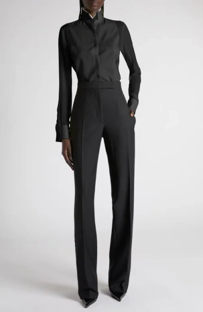 Tom Ford Tailored Sequin Wool Blend Crepe Straight Leg Pants In Multi