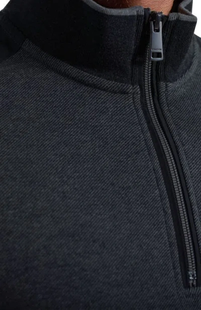 Bugatchi Soft Touch Quarter Zip In Black