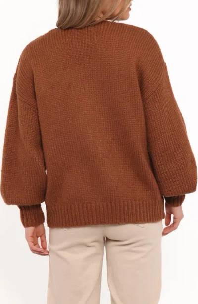 Petal And Pup Petal & Pup Vienna Bow Cardigan In Brown