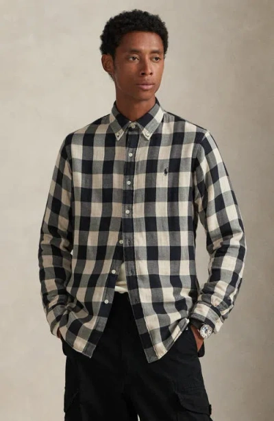 Polo Ralph Lauren Men's Long Sleeves Classic Fit Shirt In Black