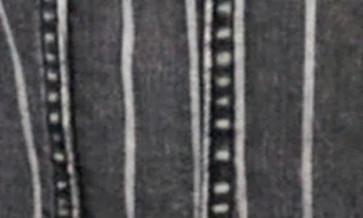 Wash Lab Denim Luna Puff Shoulder Denim Jacket In Gray