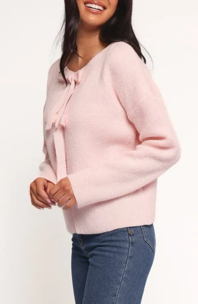 Petal And Pup Petal & Pup Arden Bow Cardigan In Pink