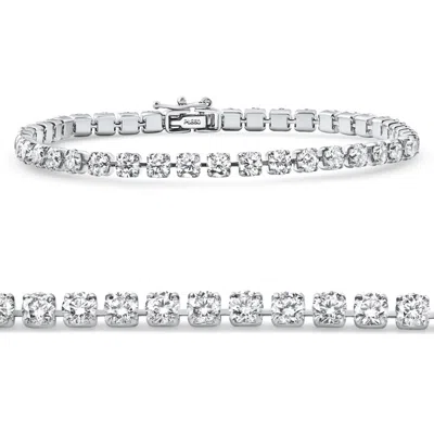 Pompeii3 Platinum 6ct Diamond Tennis Bracelet 7" Lab Grown In Metallic