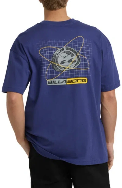 Billabong Spec 73 Og Cotton Graphic T-shirt In Blue