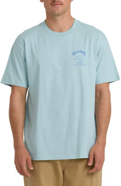 Billabong Apex Wave Cotton Graphic T-shirt In Blue