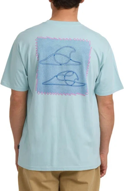Billabong Apex Wave Cotton Graphic T-shirt In Blue