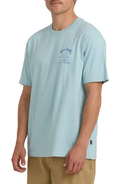 Billabong Apex Wave Cotton Graphic T-shirt In Blue