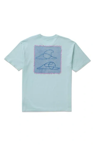 Billabong Apex Wave Cotton Graphic T-shirt In Blue