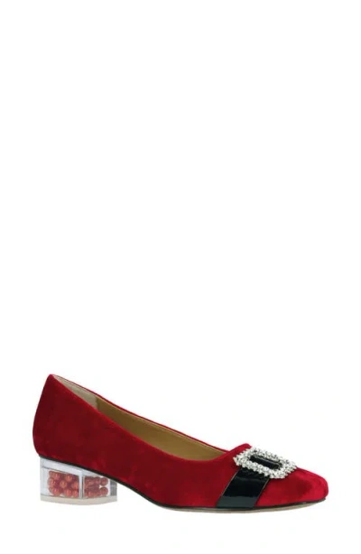 J. Reneé Kreengle Square Toe Pump In Red