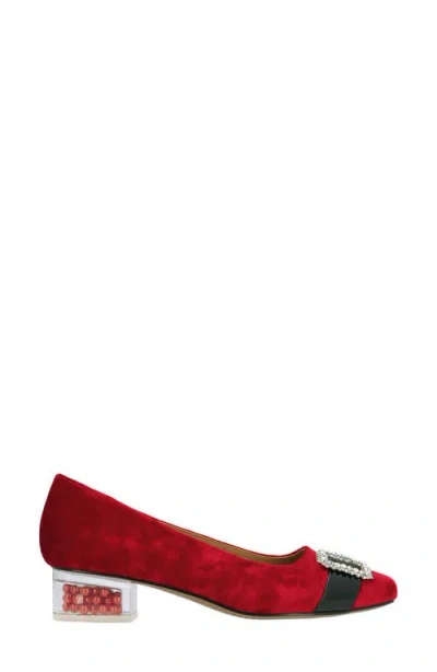 J. Reneé Kreengle Square Toe Pump In Red