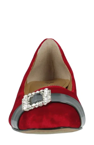 J. Reneé Kreengle Square Toe Pump In Red