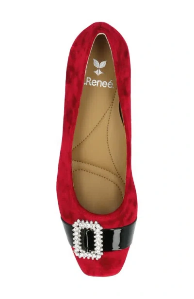 J. Reneé Kreengle Square Toe Pump In Red