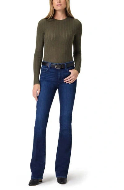Paige High Rise Manhattan Bootcut Jeans In Glastonbury In Blue