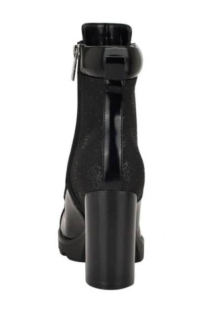 Guess Women's Nellsan High Block Heel Hiker Booties In Black
