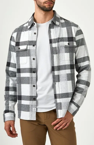 7 Diamonds Generations Plaid Button-up Shirt In Neutral