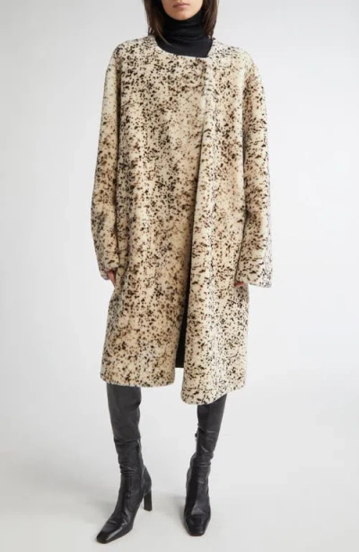 Totême Toteme Stracciatella Shearling Coat In Multi