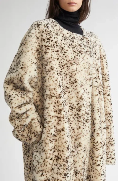 Totême Toteme Stracciatella Shearling Coat In Multi