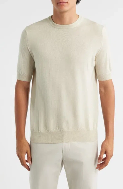 Aurélien Cashwool® Short Sleeve Crewneck Sweater In White