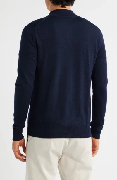 Aurélien Cashwool® Full Zip Sweater In Blue