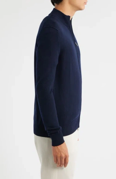 Aurélien Cashwool® Full Zip Sweater In Blue