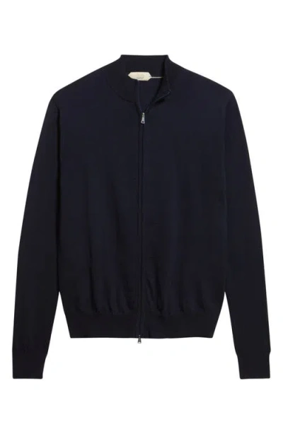 Aurélien Cashwool® Full Zip Sweater In Blue