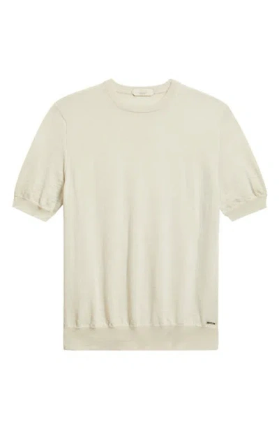 Aurélien Cashwool® Short Sleeve Crewneck Sweater In White