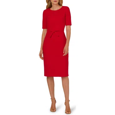 Adrianna Papell Women's Mini Bow-front Sheath Dress In Red