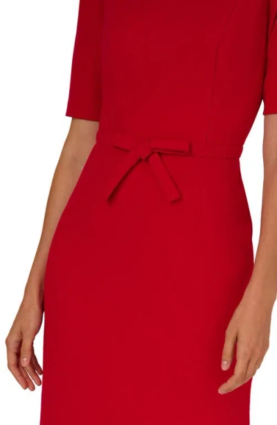Adrianna Papell Women's Mini Bow-front Sheath Dress In Red