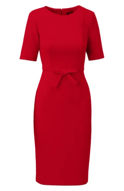 Adrianna Papell Women's Mini Bow-front Sheath Dress In Red
