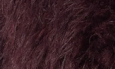Do By Dee Ocleppo Pilar Open Front Faux Fur Jacket In Burgundy