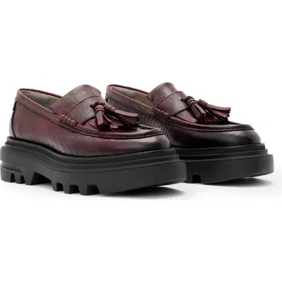 Allsaints Beth Tassel Loafer In Burgundy