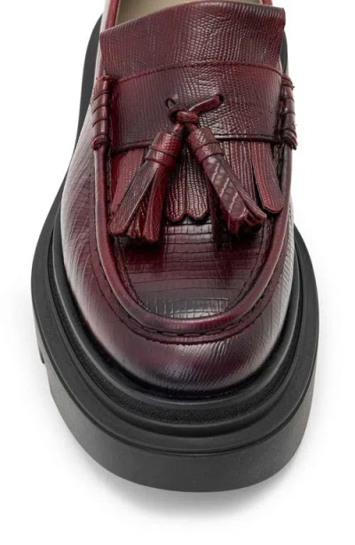 Allsaints Beth Tassel Loafer In Burgundy