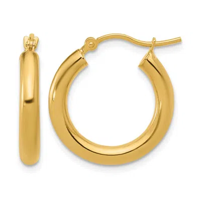 Diamond2deal 10k Yellow Gold Round Lightweight Hoop Earrings In Yellow