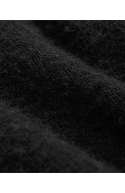 Brooks Brothers Brushed Wool Pheasant-embroidered Sweater In Black