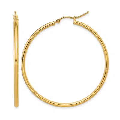 Diamond2deal 10k Gold Round Hinged Hoop Earrings In Gold