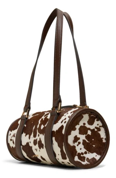 Aldo Beatrizz Genuine Calf Hair Barrel Bag In Brown