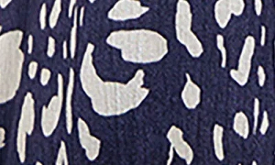 Bella Dahl Smocked Shoulder Textured Blouse In Blue