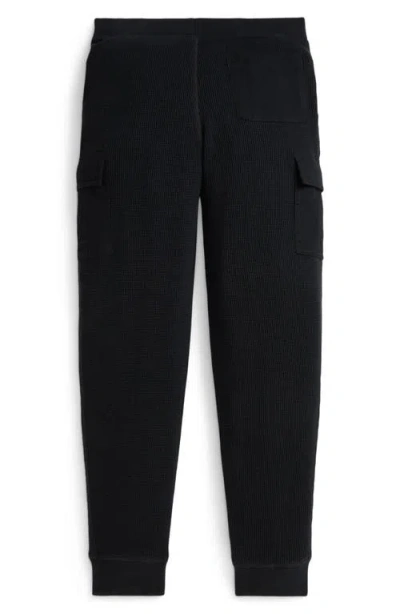 Polo Ralph Lauren Kids' Cotton Waffle Cargo Joggers In Black