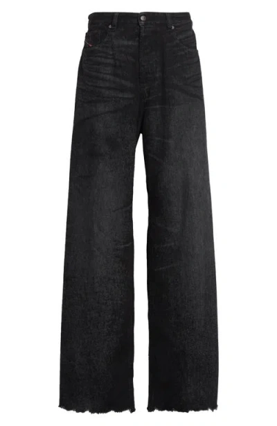 Diesel ® 1996 D-sire Fsh1 Distressed Relaxed Jeans In Black