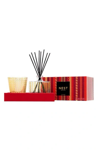 Nest New York Holiday Classic Candle & Diffuser Set In Red