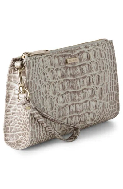 Brahmin Daisy Leather Melbourne Wristlet In Metallic