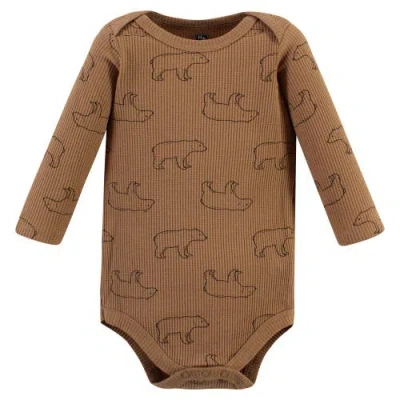 Hudson Baby Thermal Long Sleeve Bodysuits In Multi