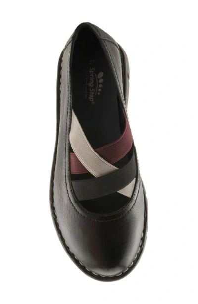 Spring Step Jax Mary Jane Wedge In Black