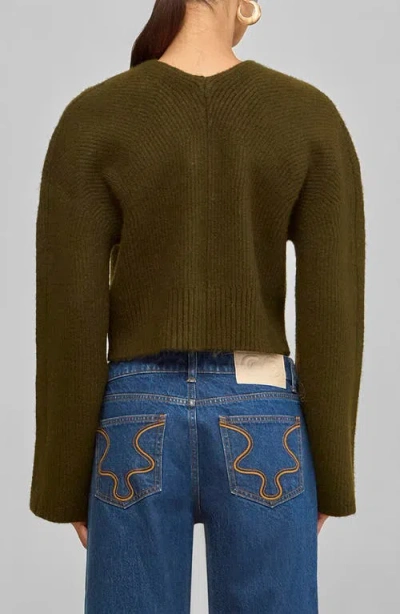 Cult Gaia Mayalu Cardigan In Green Acrylic In Green