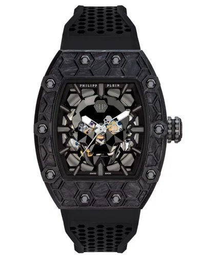 Philipp Plein Crypto King Noire Carbon Gladiator Watch In Black