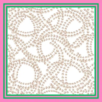 Truedames Abstract Pattern Printed Square Silky Satin Scarf Shawl In Pink